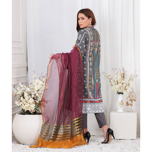 Eminent Digital Printed 3 Pcs Unstitched Suit with Fancy Dupatta Vol 1 - 3, Women, 3Pcs Shalwar Suit, Eminent, Chase Value
