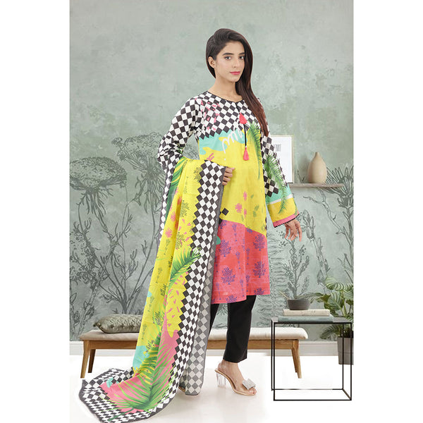 Eminent Digital Printed 2Pcs Unstitched Suit With Lawn Dupatta  - 10, Women, 2Pcs Shalwar Suit, Eminent, Chase Value