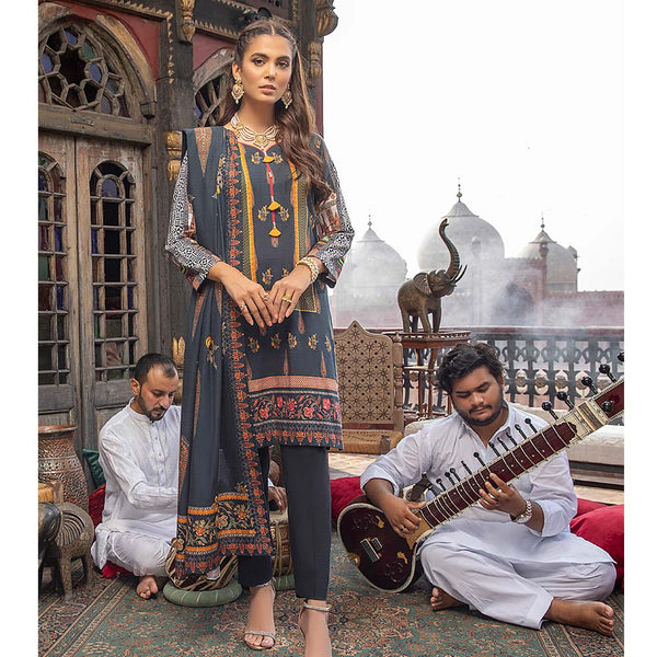 Salina Digital Khaddar Printed 3 Pcs Un-Stitched Suit V-1 - 4, Women, 3Pcs Shalwar Suit, Regalia Textiles, Chase Value