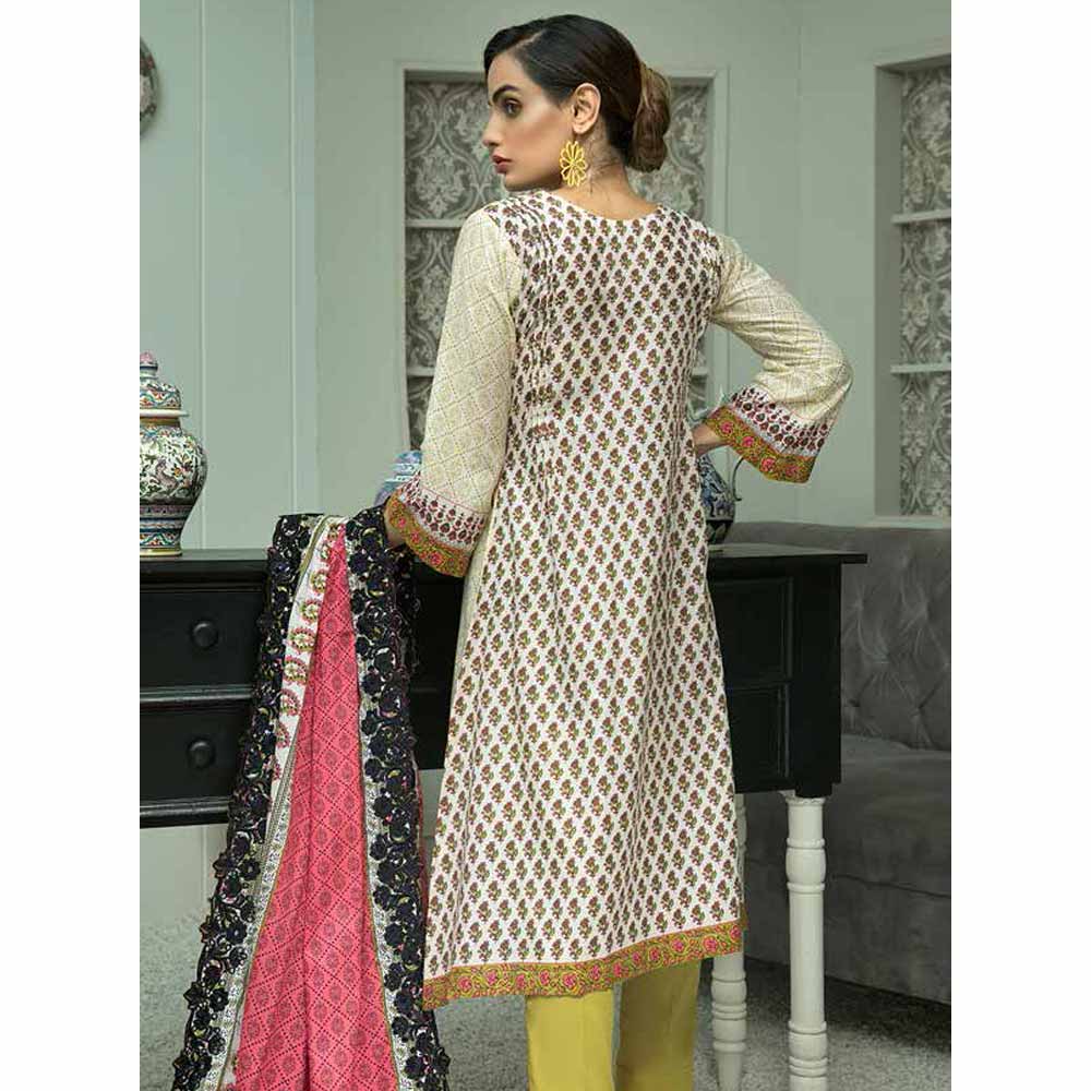 Zebtan Embroidered Cotton 3 Pieces Un-Stitched Suit Vol 01 - 04, Women, 3Pcs Shalwar Suit, Rujhan Textiles, Chase Value