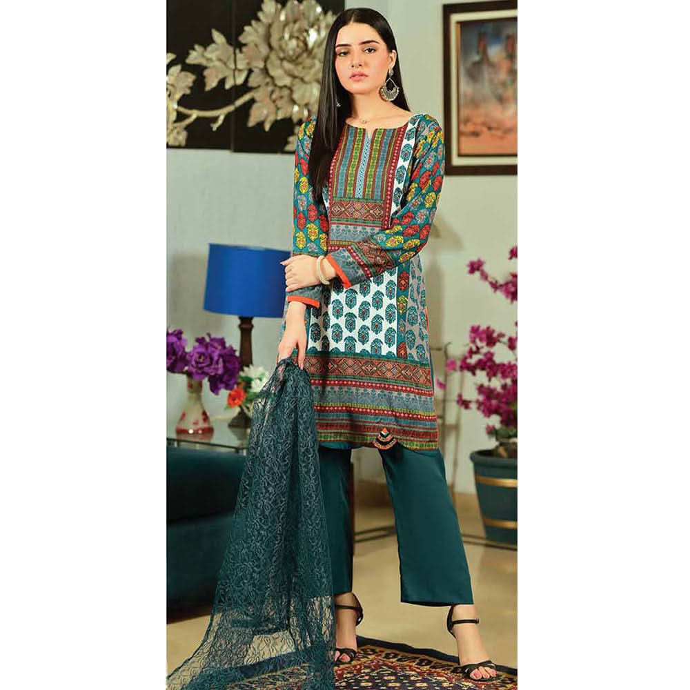 Malai Unstitched 3Pcs Suit - 004, Women, 3Pcs Shalwar Suit, Chase Value, Chase Value