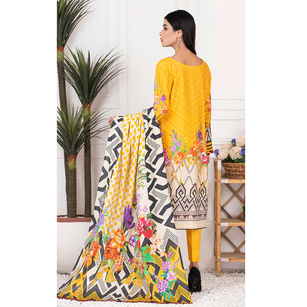 Orchid Mid-Summer Printed unstitched 3pc Cotton Suit, Women, 3Pcs Shalwar Suit, Regalia Textiles, Chase Value