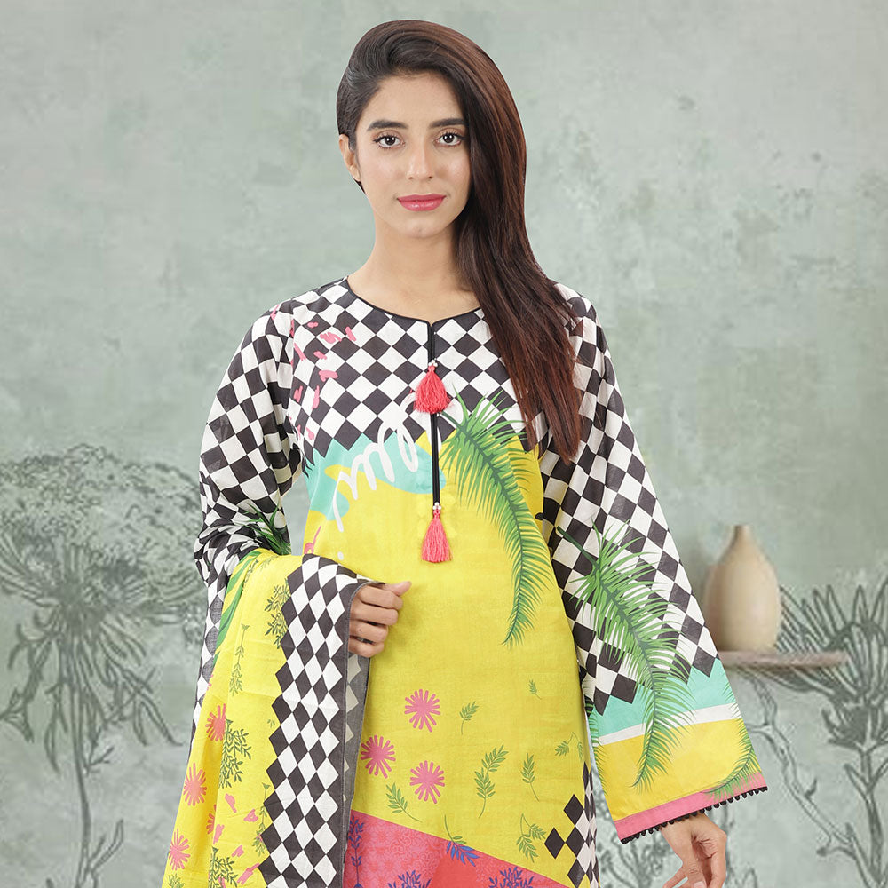 Eminent Digital Printed 2Pcs Unstitched Suit With Lawn Dupatta  - 10, Women, 2Pcs Shalwar Suit, Eminent, Chase Value