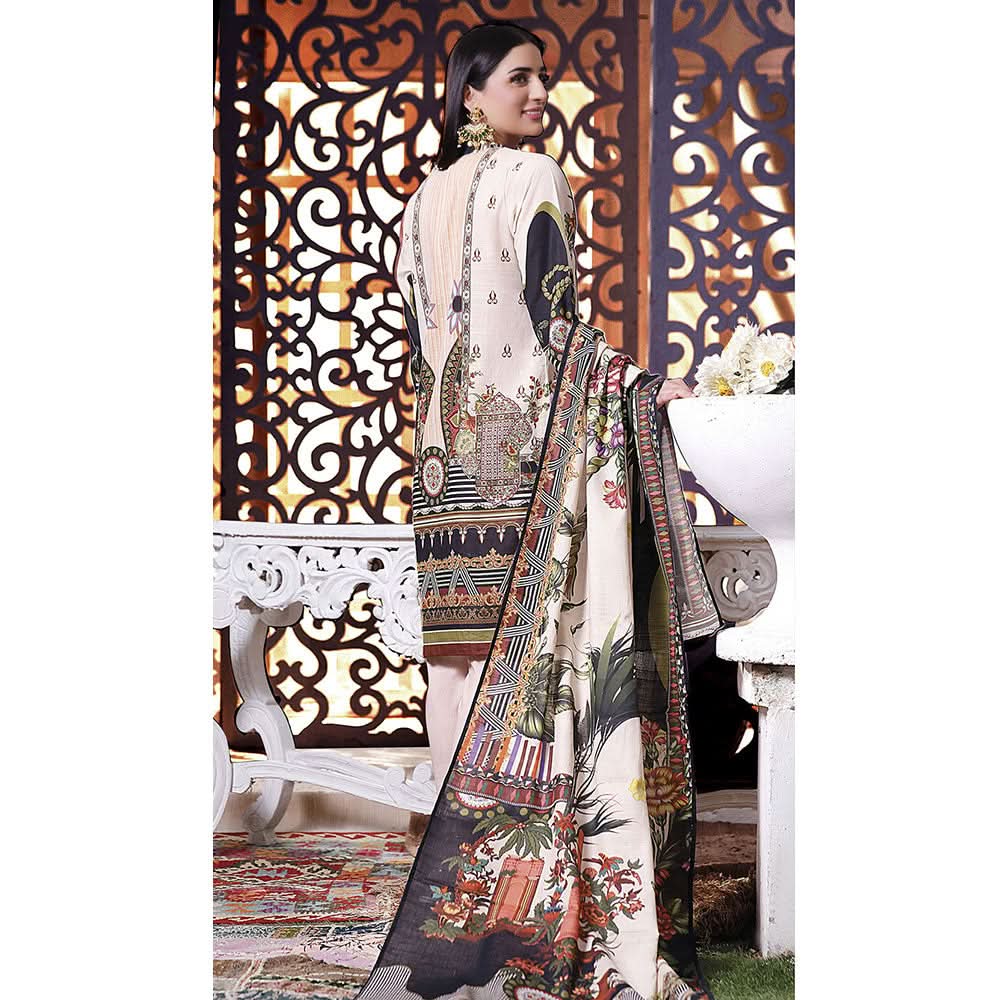 Halime Sultan Khaddar Digital Printed 3Pcs Unstitched Suit - 5, Women, 3Pcs Shalwar Suit, Chase Value, Chase Value
