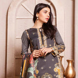 Halime Sultan Digital Printed Lawn 3Pcs Unstitched Suit V1 - 5, Women, 3Pcs Shalwar Suit, Halime Sultan, Chase Value