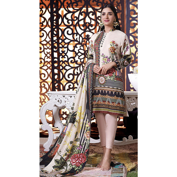 Halime Sultan Khaddar Digital Printed 3Pcs Unstitched Suit - 5, Women, 3Pcs Shalwar Suit, Chase Value, Chase Value