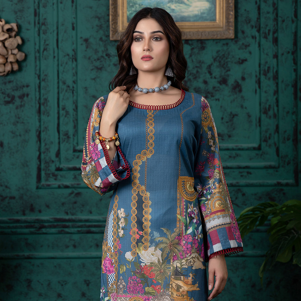 Regalia Digital Printed Unstitched Kurti V-2 - 5, Women, Unstitched Kurti, Regalia Textiles, Chase Value