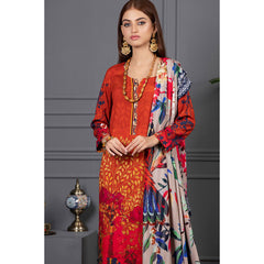 Orchid Modal Satin Digital Printed Un-Stitched 3 Pcs Suit - 5, Women, 3Pcs Shalwar Suit, Orchid, Chase Value