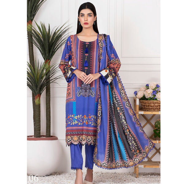 Orchid Mid-Summer Printed unstitched 3pc Cotton Suit, Women, 3Pcs Shalwar Suit, Regalia Textiles, Chase Value