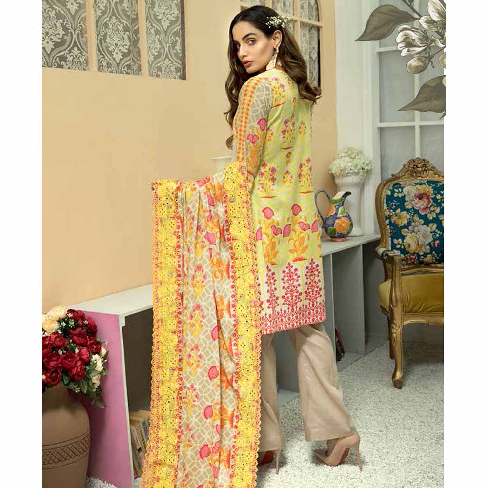 Zebtan Embroidered Cotton 3 Pieces Un-Stitched Suit Vol 01 - 06, Women, 3Pcs Shalwar Suit, Rujhan Textiles, Chase Value