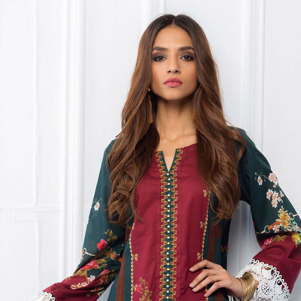 Regalia Tunic Printed Cambric Lawn Un-Stitched Kurti Vol 4 - 06, Women, Unstitched Kurti, Regalia Textiles, Chase Value