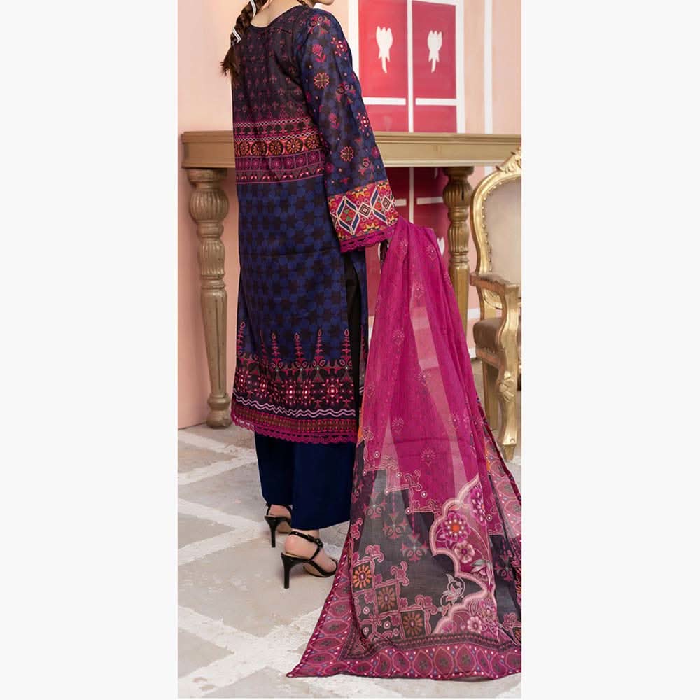 Aisha Alishba Lawn 3Pcs Unstitched Suit - 6, Women, 3Pcs Shalwar Suit, VS Textiles, Chase Value