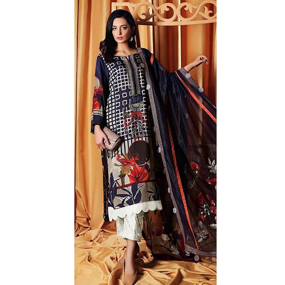 BIN HAMEED Printed Embroidered unstitched 3pc Suit V-9, Women, 3Pcs Shalwar Suit, Rana Arts, Chase Value