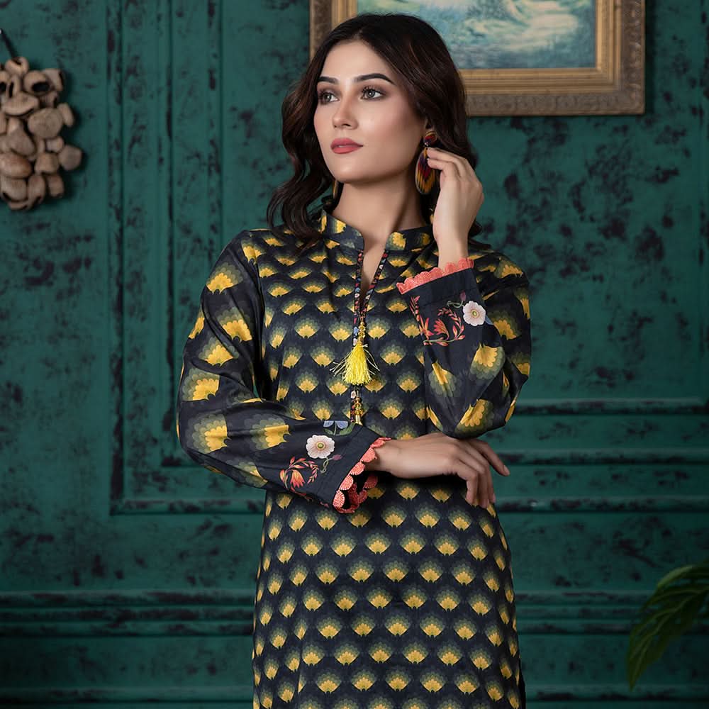 Regalia Digital Printed Unstitched Kurti V-2 - 6, Women, Unstitched Kurti, Regalia Textiles, Chase Value
