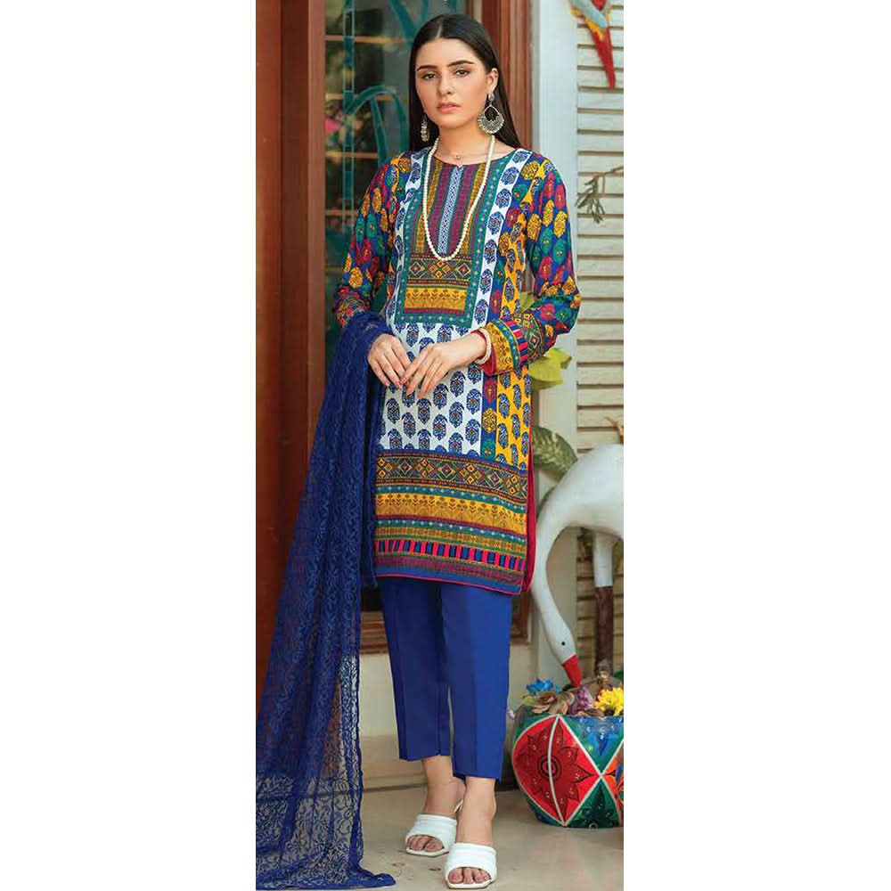 Malai Unstitched 3Pcs Suit - 006, Women, 3Pcs Shalwar Suit, Chase Value, Chase Value