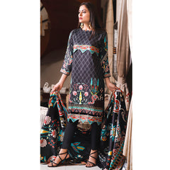 Halime Sultan Cottel Digital Printed Un-Stitched 3 Pcs Suit - 6, Women, 3Pcs Shalwar Suit, Chase Value, Chase Value