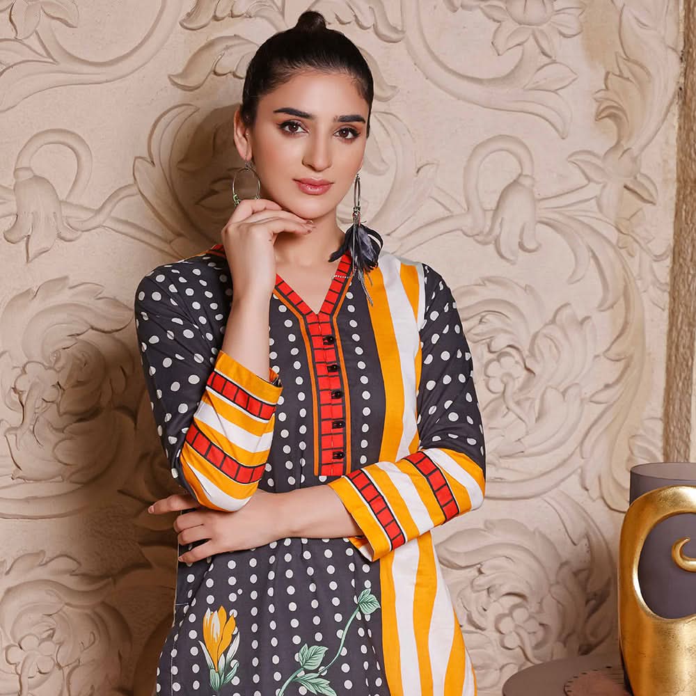 Halime Sultan Unstitched Printed Kurti 6 - V1, Women, Unstitched Kurti, Halime Sultan, Chase Value