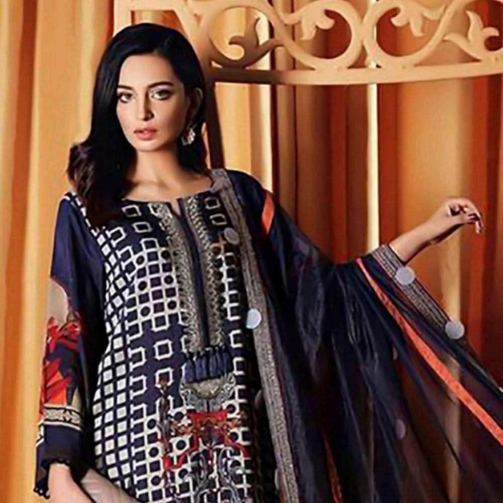 BIN HAMEED Printed Embroidered unstitched 3pc Suit V-9, Women, 3Pcs Shalwar Suit, Rana Arts, Chase Value