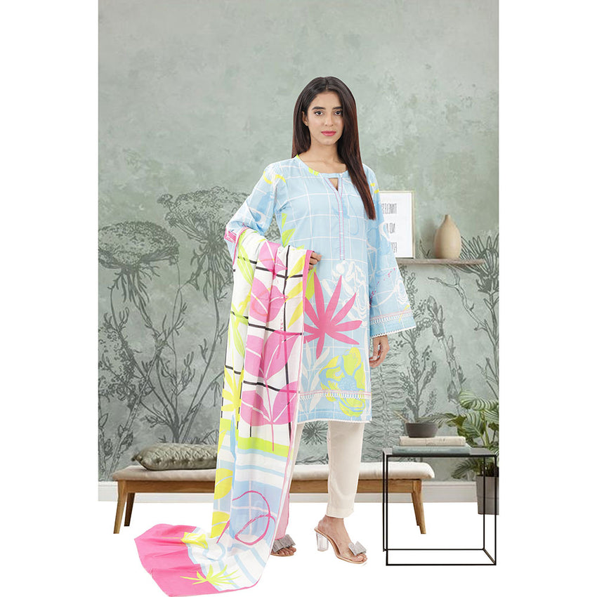Eminent Digital Printed 2Pcs Unstitched Suit With Lawn Dupatta  - 7, Women, 2Pcs Shalwar Suit, Eminent, Chase Value