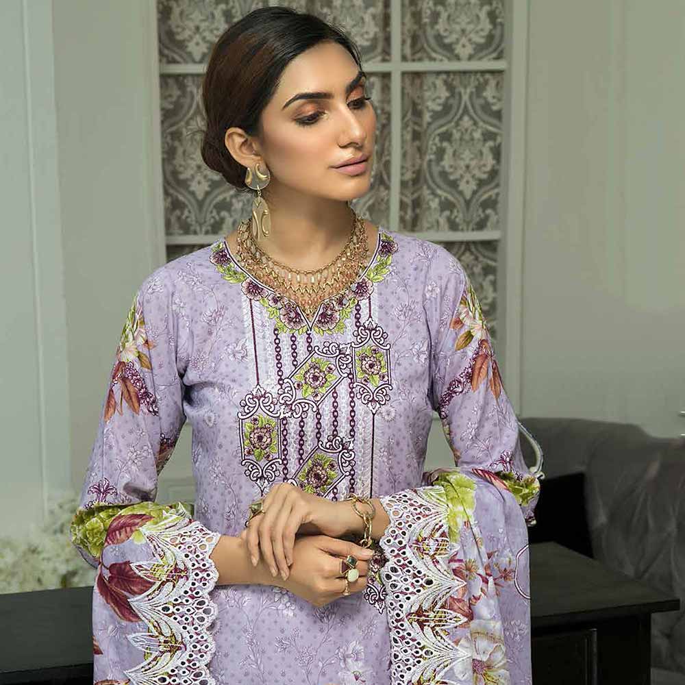 Zebtan Embroidered Cotton 3 Pieces Un-Stitched Suit Vol 01 - 07, Women, 3Pcs Shalwar Suit, Rujhan Textiles, Chase Value