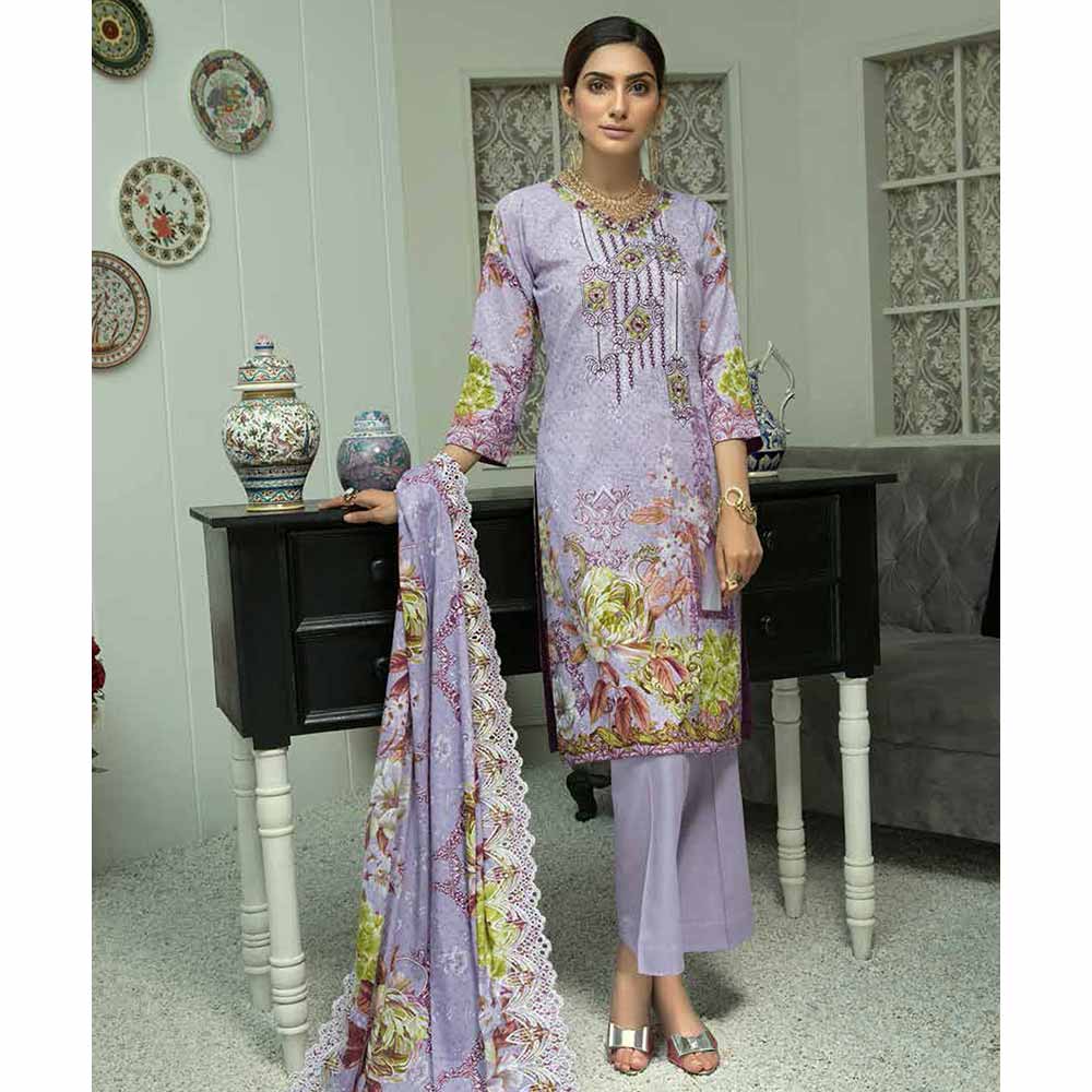 Zebtan Embroidered Cotton 3 Pieces Un-Stitched Suit Vol 01 - 07, Women, 3Pcs Shalwar Suit, Rujhan Textiles, Chase Value