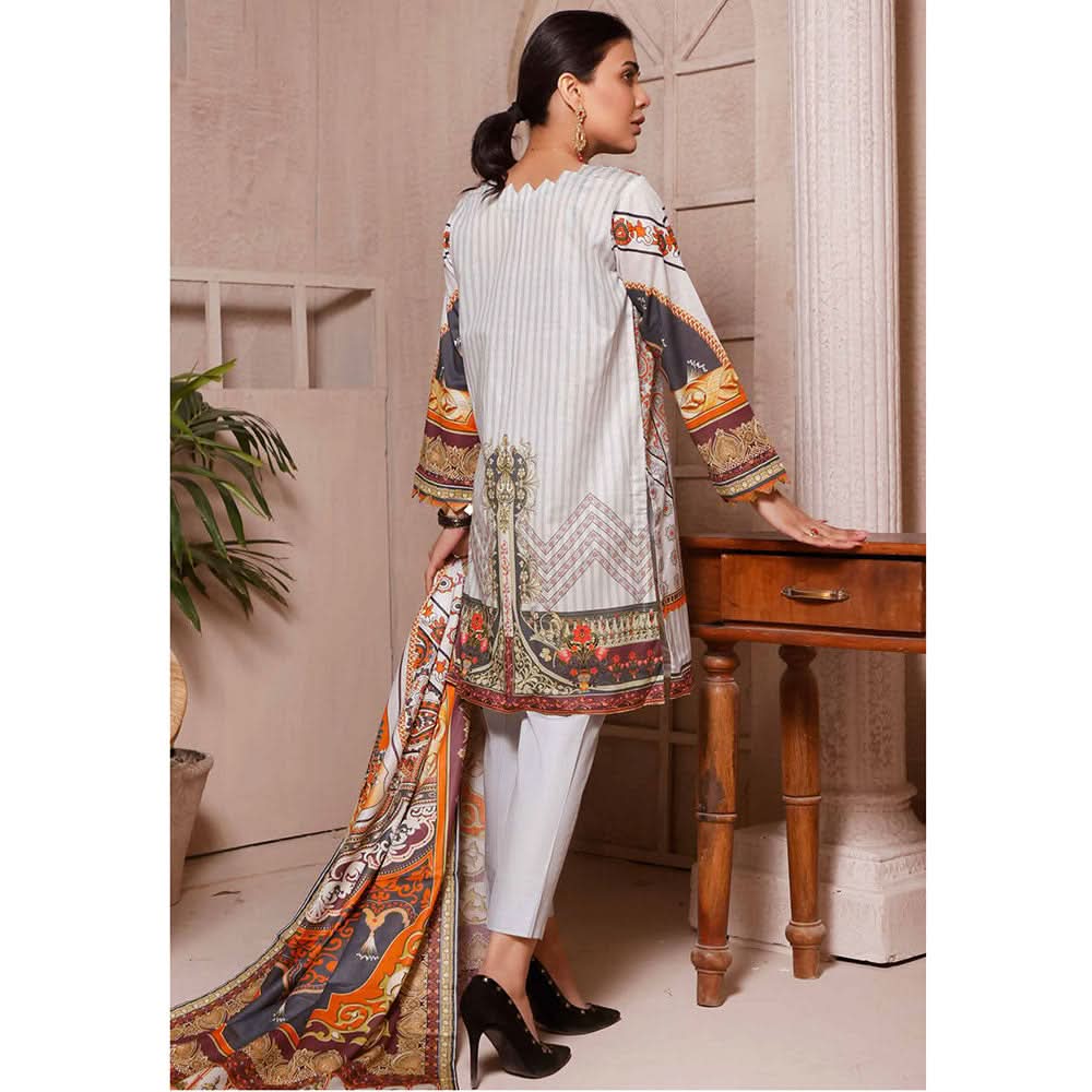 Halime Sultan Digital Printed Lawn 3Pcs Unstitched Suit V1 - 7, Women, 3Pcs Shalwar Suit, Halime Sultan, Chase Value