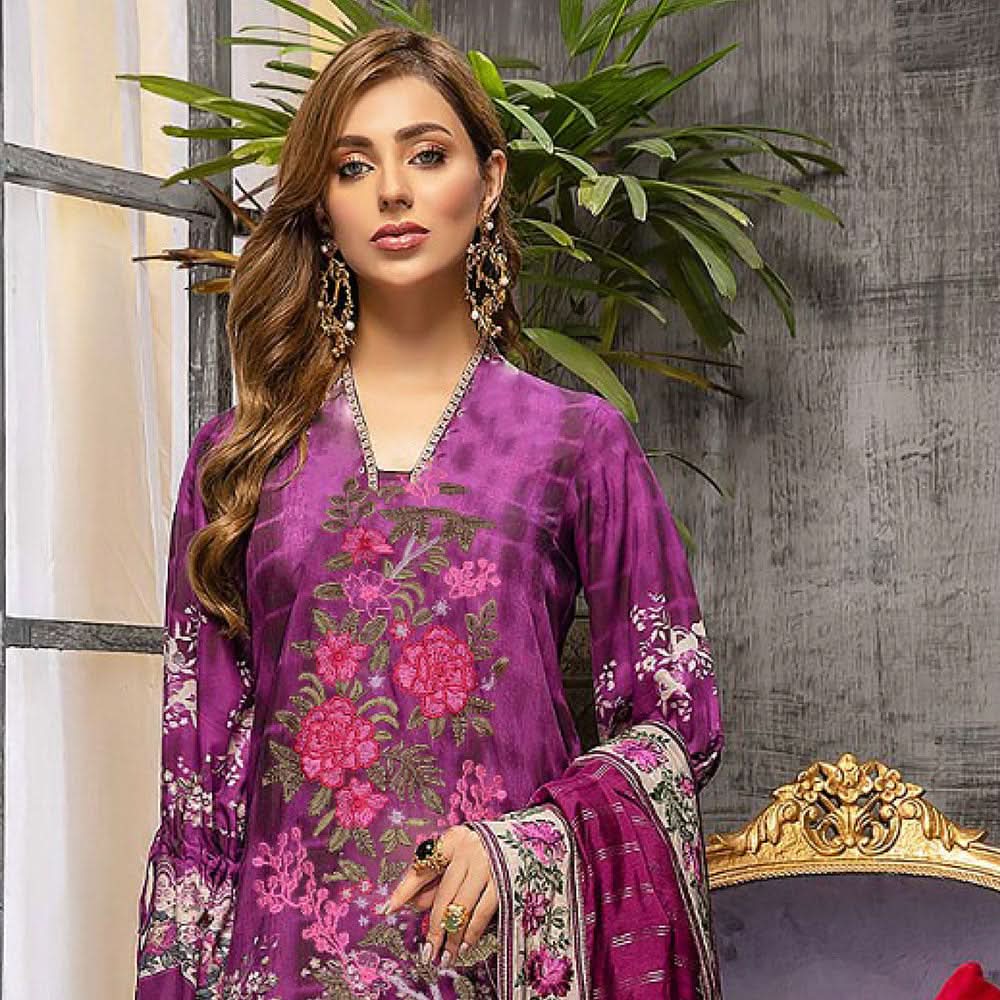 BIN HAMEED Printed Embroidered unstitched 3pc Suit V-9, Women, 3Pcs Shalwar Suit, Rana Arts, Chase Value