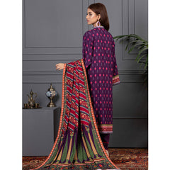 Orchid Modal Satin Digital Printed Un-Stitched 3 Pcs Suit - 7, Women, 3Pcs Shalwar Suit, Orchid, Chase Value