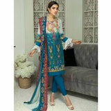 Zebtan Embroidered Cotton 3 Pieces Un-Stitched Suit Vol 01 - 08, Women, 3Pcs Shalwar Suit, Rujhan Textiles, Chase Value
