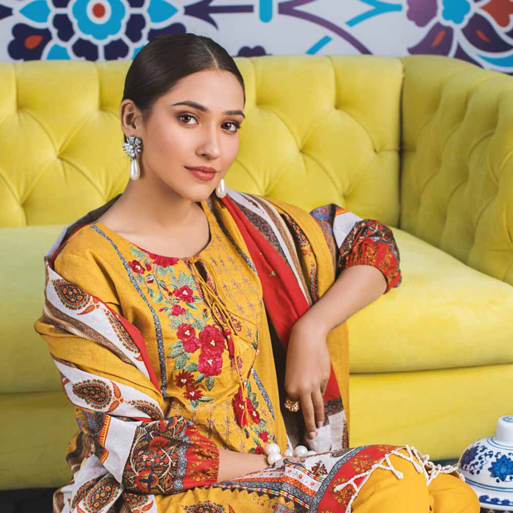 Regalia Digital Printed Embroidered Lawn 3 Piece Un-Stitched Suit - 08, Women, 3Pcs Shalwar Suit, Regalia Textiles, Chase Value