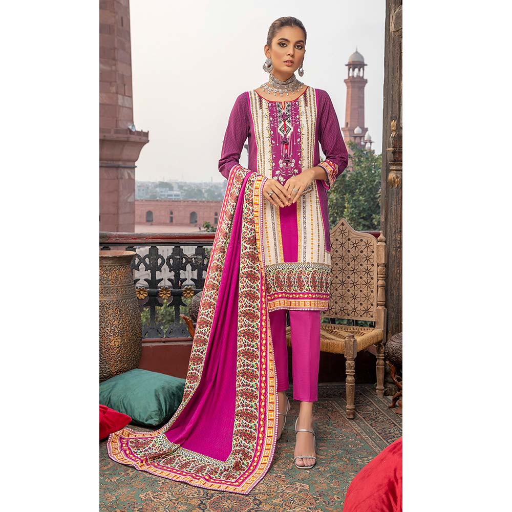 Salina Digital Khaddar Printed 3 Pcs Un-Stitched Suit V-1 - 8, Women, 3Pcs Shalwar Suit, Regalia Textiles, Chase Value