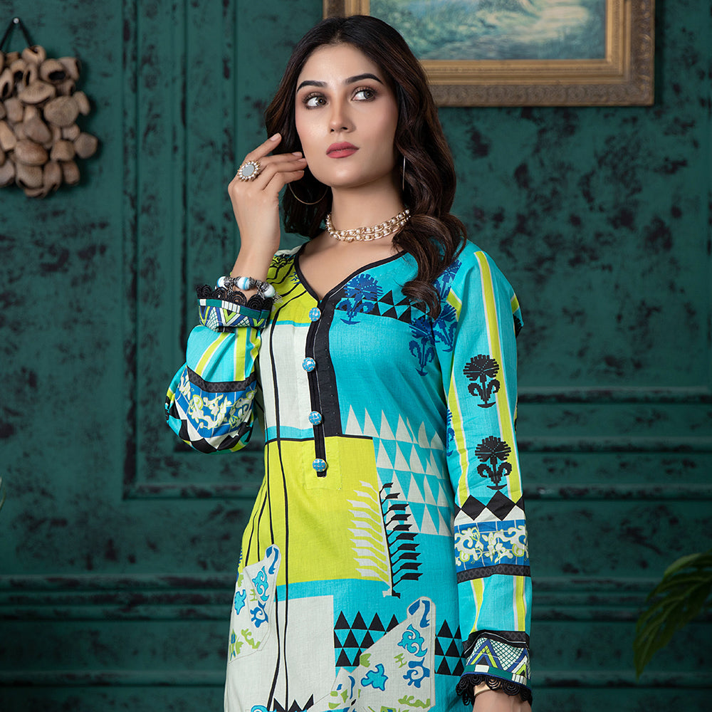 Regalia Digital Printed Unstitched Kurti V-2 - 8, Women, Unstitched Kurti, Regalia Textiles, Chase Value