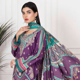Orchid Mid-Summer Printed unstitched 3pc Cotton Suit, Women, 3Pcs Shalwar Suit, Regalia Textiles, Chase Value