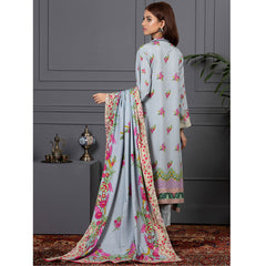 Orchid Modal Satin Digital Printed Un-Stitched 3 Pcs Suit - 8, Women, 3Pcs Shalwar Suit, Orchid, Chase Value