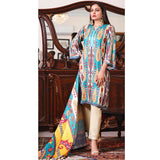 Halime Sultan Cottel Digital Printed Un-Stitched 3 Pcs Suit - 8, Women, 3Pcs Shalwar Suit, Chase Value, Chase Value