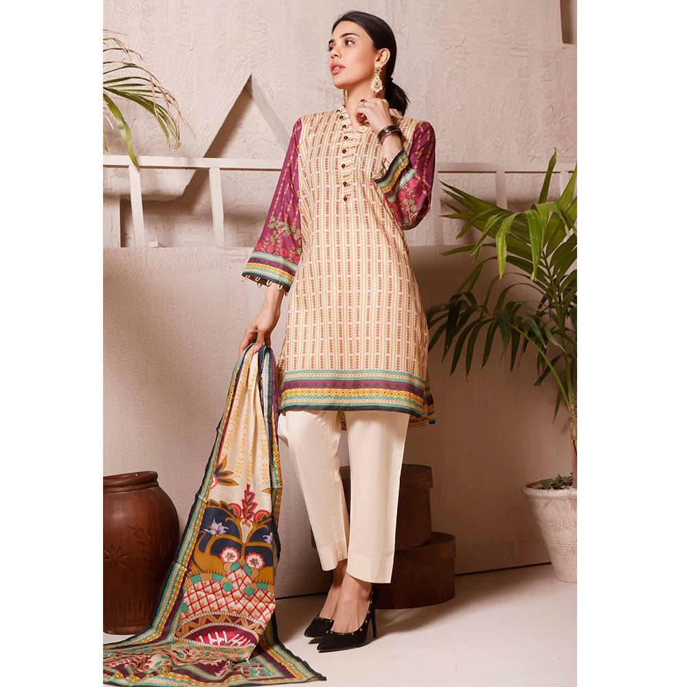 Halime Sultan Digital Printed Lawn 3Pcs Unstitched Suit V1 - 9, Women, 3Pcs Shalwar Suit, Halime Sultan, Chase Value