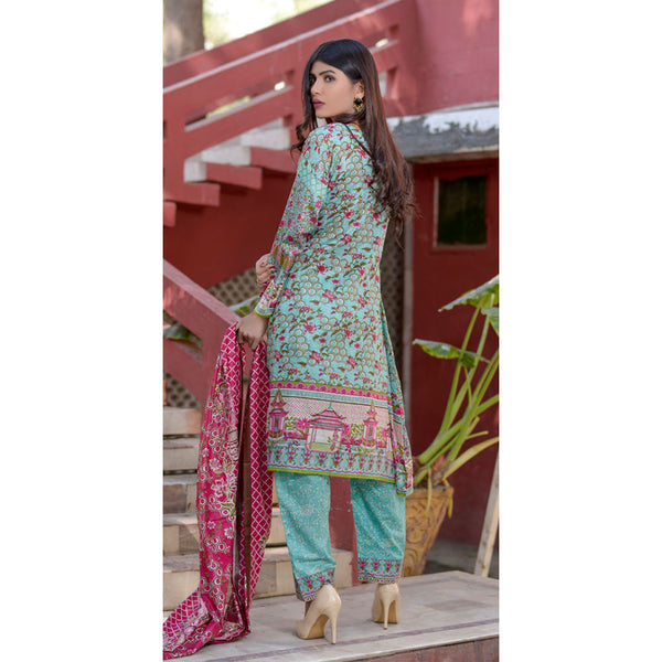 Three Star Printed Lawn 3 Piece Un-Stitched Suit Vol 2 - 9 B, Women, 3Pcs Shalwar Suit, Chase Value, Chase Value