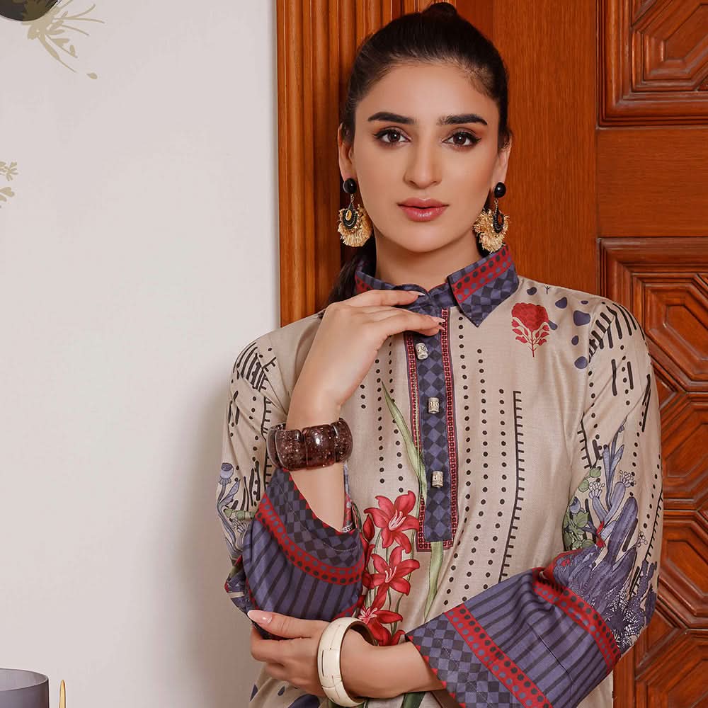 Halime Sultan Unstitched Printed Kurti 8 - V1, Women, Unstitched Kurti, Halime Sultan, Chase Value