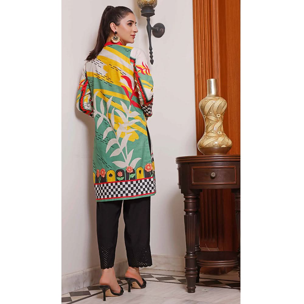 Halime Sultan Unstitched Printed Kurti 9 - V1, Women, Unstitched Kurti, Halime Sultan, Chase Value