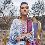 MonSoon Printed Lawn 3 Pcs Un-Stitched Suit Vol 2 - 1-B, Women, 3Pcs Shalwar Suit, Al-Zohaib Textiles, Chase Value