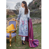 MonSoon Printed Lawn 3 Pcs Un-Stitched Suit Vol 2 - 1-B, Women, 3Pcs Shalwar Suit, Al-Zohaib Textiles, Chase Value