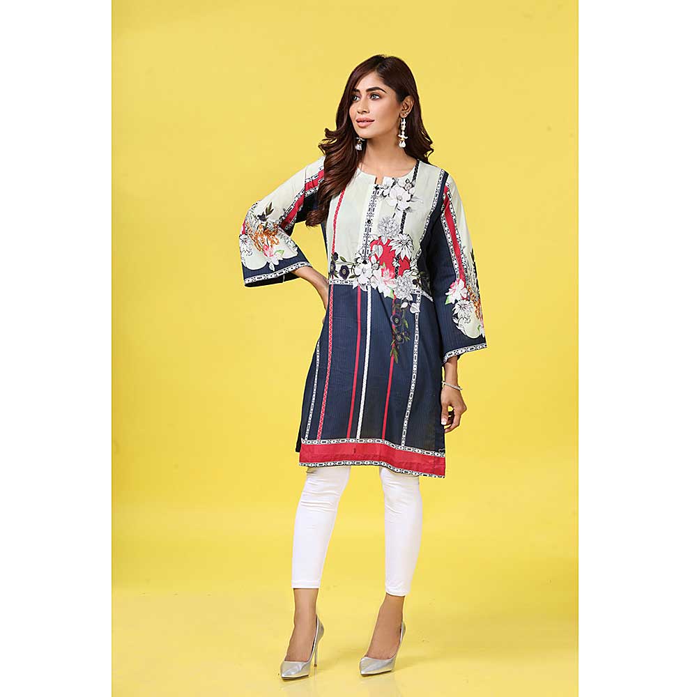 Regalia Tunic Printed Cambric Lawn Un-Stitched Kurti Vol 2 - 01, Women, Unstitched Kurti, Regalia Textiles, Chase Value