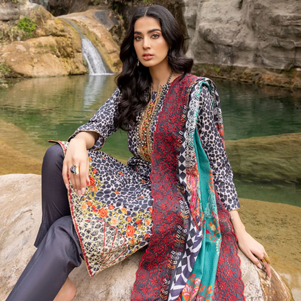 Iman Emboroidered Un-Stitched 3Pcs Suit - 01, Women, 3Pcs Shalwar Suit, Regalia Textiles, Chase Value
