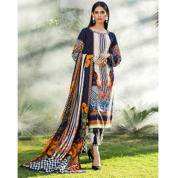 Salina Digital Printed Khaddar 3 Pcs Un-Stitched Suit - 01, Women, 3Pcs Shalwar Suit, Regalia Textiles, Chase Value