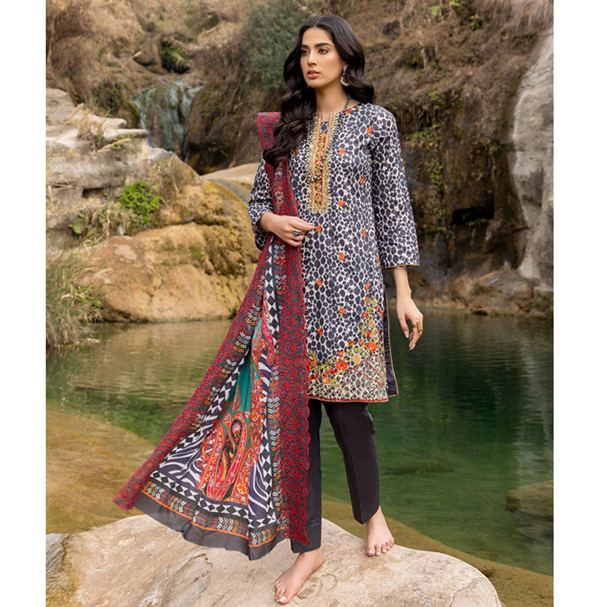 Iman Emboroidered Un-Stitched 3Pcs Suit - 01, Women, 3Pcs Shalwar Suit, Regalia Textiles, Chase Value