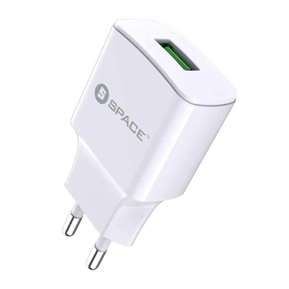 Single Port Usb Charger 2.4A WC -100 - White, USB Cables, Chase Value, Chase Value