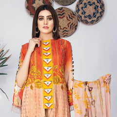 Morja Digital Printed Viscose with Chikan Kari 3 Pcs Un-Stitched Suit - 10, Women, 3Pcs Shalwar Suit, UK Fashion, Chase Value