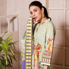 Halime Sultan Digital Printed Lawn 3Pcs Unstitched Suit V1 - 10, Women, 3Pcs Shalwar Suit, Halime Sultan, Chase Value
