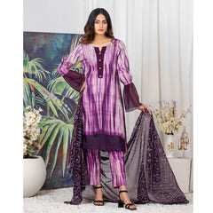TIE & DYE Printed Cotton 3 Pcs Un-Stitched Suit - 10, Women, 3Pcs Shalwar Suit, ZS Textiles, Chase Value