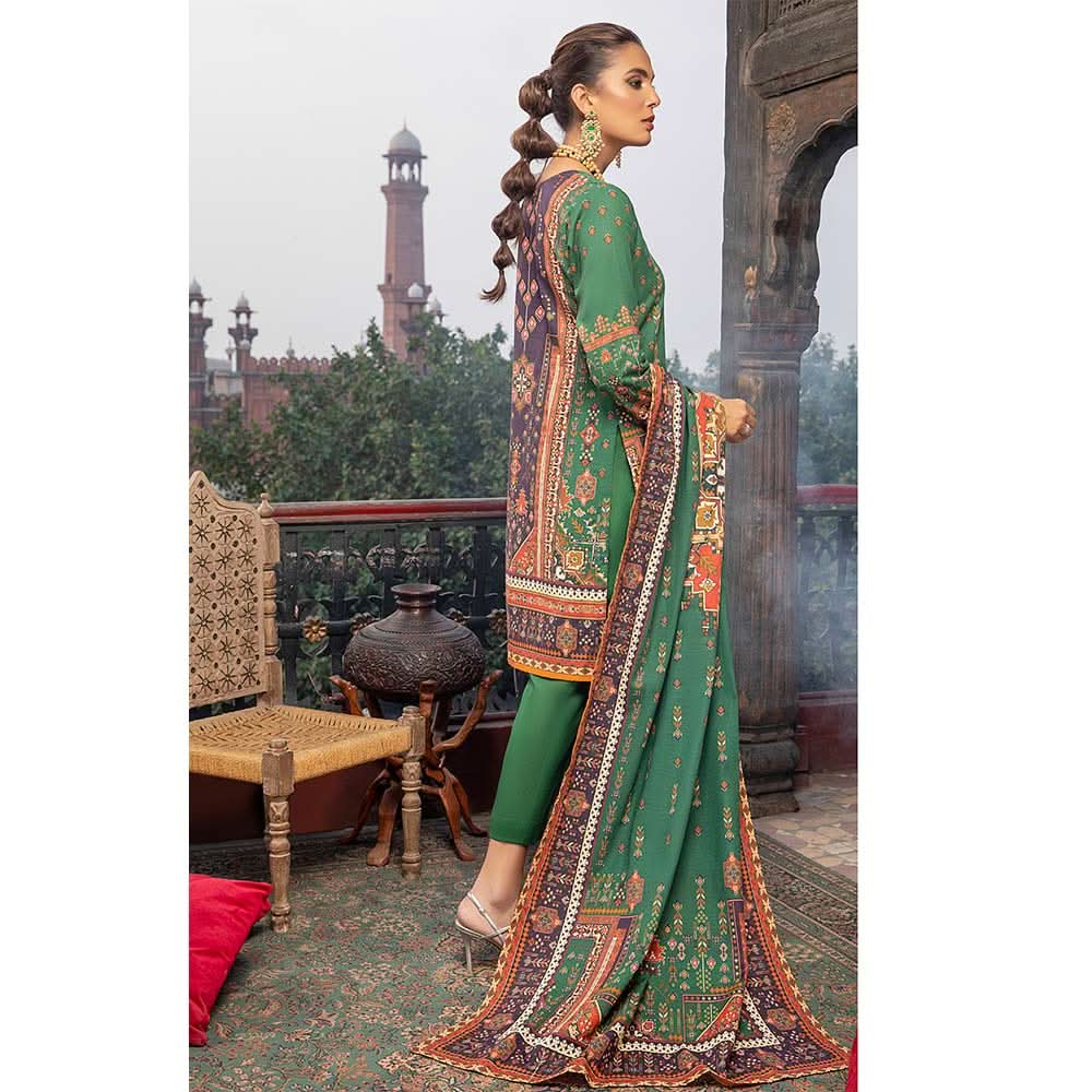 Salina Digital Khaddar Printed 3 Pcs Un-Stitched Suit V-1 - 10, Women, 3Pcs Shalwar Suit, Regalia Textiles, Chase Value